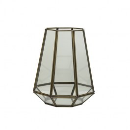 Lampion MOTALA szklany, o geometrycznym kształcie śr.22xH24 cm